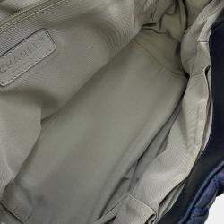 Pre Owned Chanel Bubble Quilt Chain shoulder Bag Navy Lambskin