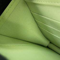 Pre Owned Chanel Chanel19 Chain Wallet Light Green Lambskin