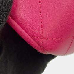 مملوكة مسبقًا حقيبة كتف بشريط شانيل ماتلاسي فردي جلد خروف وردي حجم 17