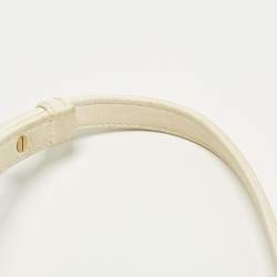 مملوكة مسبقًا حقيبة شانيل كوكو لوكس صغيرة جلد مبطن أبيض عاجي بغطاء