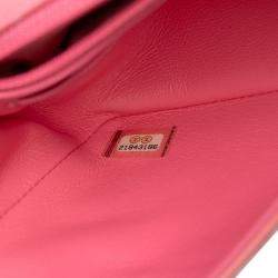 Pre Owned Chanel Pink Mini Rectangular Classic Patent Single Flap