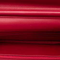 Pre Owned محفظة بسلسلة شانيل بوي جلد خروف مبطن أحمر