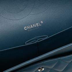 مملوكة مسبقًا Chanel Blue Jumbo Classic Lambskin Double Flap