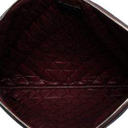 Pre Owned Chanel Black Large CC Quilted Lambskin O Case Clutch