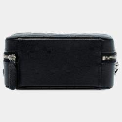 Pre Owned Chanel Black CC Quilted Caviar Camera Bag