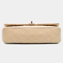 مملوكة مسبقًا Chanel Brown Medium Classic Caviar Double Flap