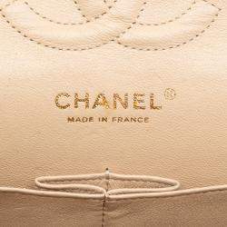 مملوكة مسبقًا Chanel Brown Medium Classic Caviar Double Flap