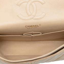 مملوكة مسبقًا Chanel Brown Medium Classic Caviar Double Flap