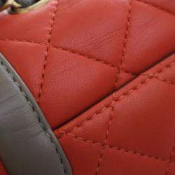 مملوكة مسبقًا Chanel Red Mini Quilted Lambskin Two Tone Day Flap