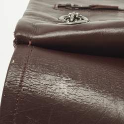 مملوكة مسبقًا Chanel Lucky Charm Reissue 2.55 Classic 225 Dark Burgundy Aged Quilted Leather Flap Bag