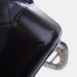 Pre Owned حقيبة كروس شانيال غابرييل بقشرة ذهن سوداء / زرقاء صغيرتان 