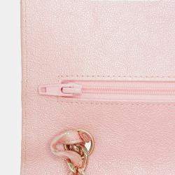 مملوكة مسبقًا حقيبة شانيل اليدوية كبيرة كلاسيكية جلد كافيار لؤلؤية وردية قلاب مزدوج