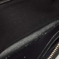 Pre Owned Chanel CC Black Camelia Embossed Leather Zip Around Wallet