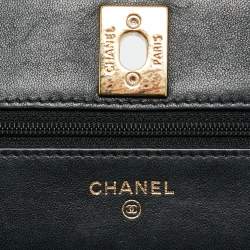 مملوكة مسبقًا Chanel Trendy CC Black Quilted Leather Wallet On Chain