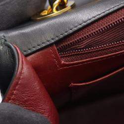 Pre Owned Chanel Vintage CC Maxi Jumbo Black Lambskin Quilted Flap Bag