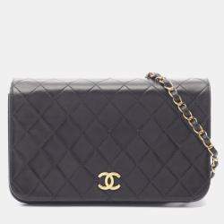 مملوكة مسبقًا Chanel Full Flap Black Leather Shoulder Bag