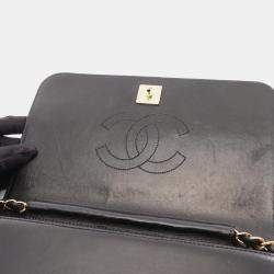 مملوكة مسبقًا Chanel Full Flap Black Leather Shoulder Bag