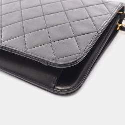 مملوكة مسبقًا Chanel Full Flap Black Leather Shoulder Bag