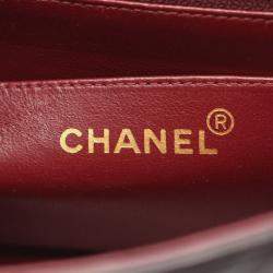 مملوكة مسبقًا حقيبة كتف قابلة للطي جلد أسود شانيل ديانا