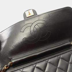 مملوكة مسبقًا Chanel Square Flap Black Quilted Leather Shoulder Bag