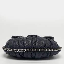 مملوكة مسبقًا حقيبة شانيل سي سي كحلية جلدية مبطنة بسلسلة