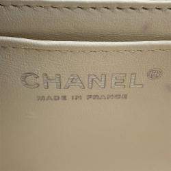 مملوكة مسبقًا Chanel Mini Matelasse Chain shoulder White/Black Tweed