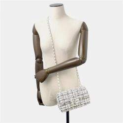 مملوكة مسبقًا Chanel Mini Matelasse Chain shoulder White/Black Tweed