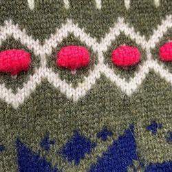 مملوكة مسبقًا Chanel Cc Logo Knit Shoulder Bag Khaki/Multicolor Knit Size 25