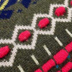 مملوكة مسبقًا Chanel Cc Logo Knit Shoulder Bag Khaki/Multicolor Knit Size 25