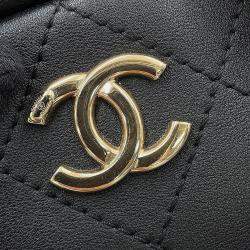 مملوكة مسبقًا Chanel Matelasse Bowling 2Way Handbag Black Calf Leather