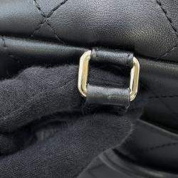 مملوكة مسبقًا Chanel Matelasse Bowling 2Way Handbag Black Calf Leather