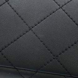 مملوكة مسبقًا Chanel Matelasse Bowling 2Way Handbag Black Calf Leather