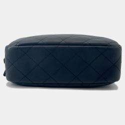 مملوكة مسبقًا Chanel Matelasse Bowling 2Way Handbag Black Calf Leather