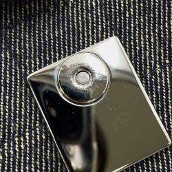 مملوكة مسبقًا حقيبة شانيل شوكولاتة بار سلسلة كتف دنيم كحلي