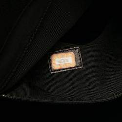 Pre Owned حقيبة كتف سلسلة شعار شانيل كافيار أسود