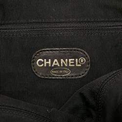 Pre Owned حقيبة كتف سلسلة شعار شانيل كافيار أسود