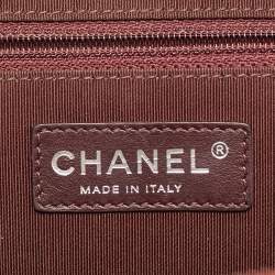 Pre Owned Chanel Coco Boy Medium Red Quilted Leather Camera Bag