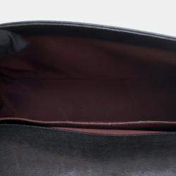 مملوكة مسبقًا Chanel Black Old Medium Quilted Crumpled Calfskin Studded Boy Flap