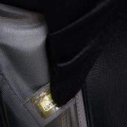 مملوكة مسبقًا حقيبة شانيال بوي جلد خروف شيفرون سوداء بقلب متوسطة