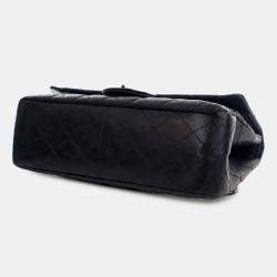 Pre Owned Chanel Black Reissue 2.55 Aged Calfskin Double Flap 227