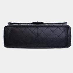 Pre Owned Chanel Black Reissue 2.55 Aged Calfskin Double Flap 227