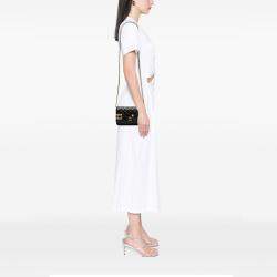 Pre Owned محفظة شانيل مشابك كوكو بسلسلة جلد حمل مبطن شارة CC سوداء