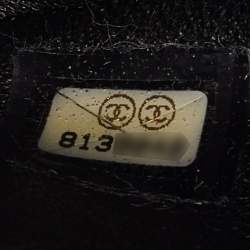 Pre Owned Chanel Chocolate Bar Black Leather East-West Flap Chain Bag