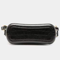 مملوكة مسبقًا حقيبة شانيل غابرييل هوبو جلد عجل منقوش أسود صغيرة