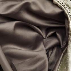 Pre Owned Chanel Rodeo Drive XL Metallic Silver Perforated Leather Bag