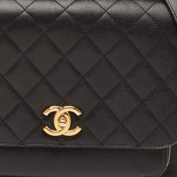 مملوكة مسبقًا Chanel Business Affinity Large Black Quilted Caviar Leather Flap Bag