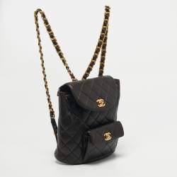 مملوكة مسبقًا Chanel Duma Choco Brown Quilted Leather Backpack