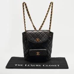 مملوكة مسبقًا Chanel Duma Choco Brown Quilted Leather Backpack