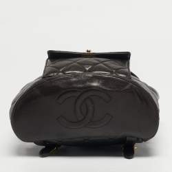 مملوكة مسبقًا Chanel Duma Choco Brown Quilted Leather Backpack