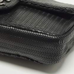 Pre Owned حقيبة شانيل كلاسيك جلد وردي مبطن صغيرة بقلاب مزدوج